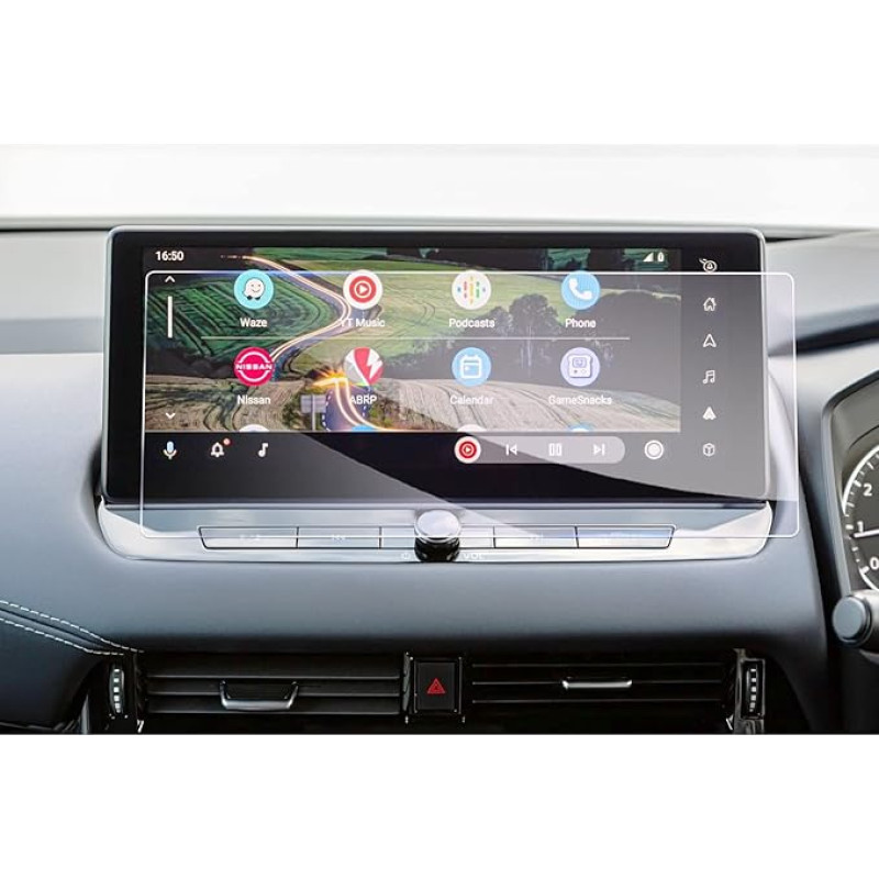 GAFAT Compatible with Nissan Qashqai J12 e-Power/Juke 2024 Facelift/X-Trail T33 2023 2024 2025 12.3 Inch Navigation Protective Film, Glass Screen Protector for New 12.3 Inch NisanConnect, 9H