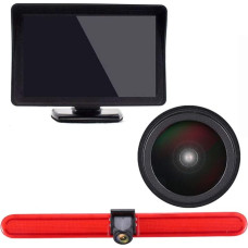 Transporter 4.3 Inch TFT LCD Monitor + Brake Light Rear View Camera HD 1280 x 720 Pixel Waterproof Reversing System for VW T5 Multivan Caravelle High Roof / T6 with High Roof / T5 Camper / Lupo 6X /