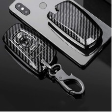 Otai ABS Carbon Fiber Car Key Case Cover for B-M-W X3 X4 F01 F06 F10 F18 F20 F30 M3 Key Shell Accessories (Silver 3 Buttons)