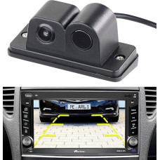 Lescars Parking Sensors: Colour Reversing Camera and Parking Aid, 90° Angle of View, Distance Warning (Reversing Camera with Parking Sensors, Rear Camera, Reversing Camera)