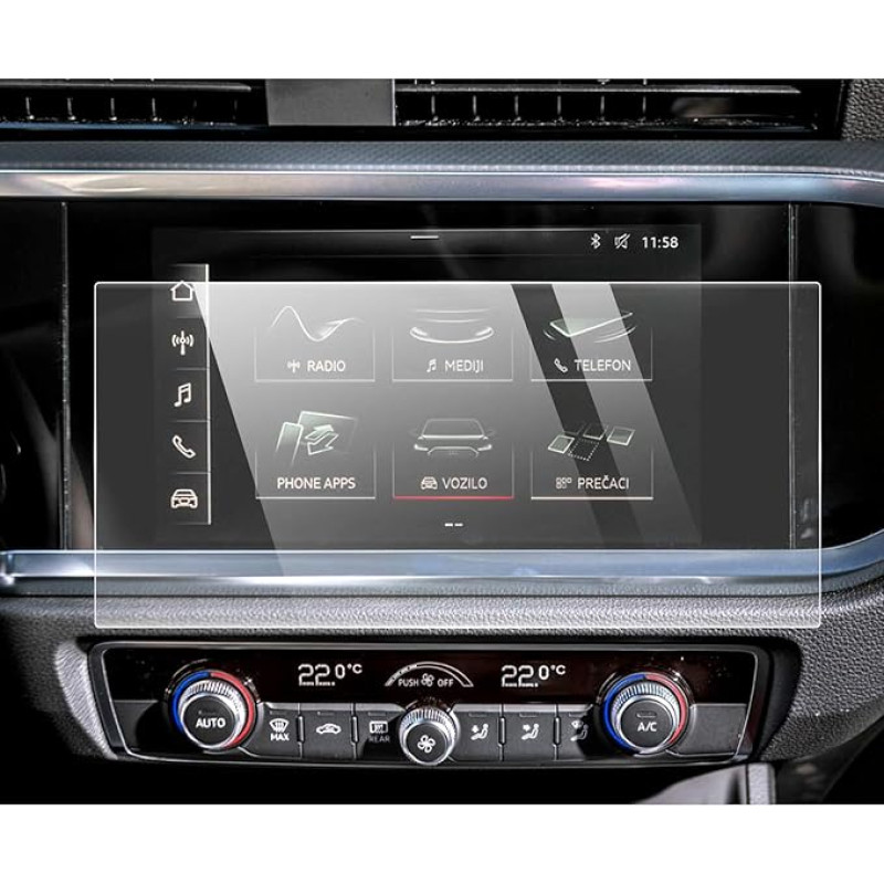 YEE PIN Compatible with 2018-2022 2023 AUD i Q3 F3 Plus (Deluxe) 10.1 Inch Navigation Screen Protector Scratch-Resistant HD Tempered Glass - Screen Protector Car Parts