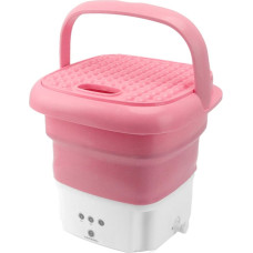 Portable Washing Machine, Foldable Mini Washing Machine Mini Washing Machine for Baby Clothes, Underwear, Small Items, Home, Laundry, Camping, RV, Travel (Pink)