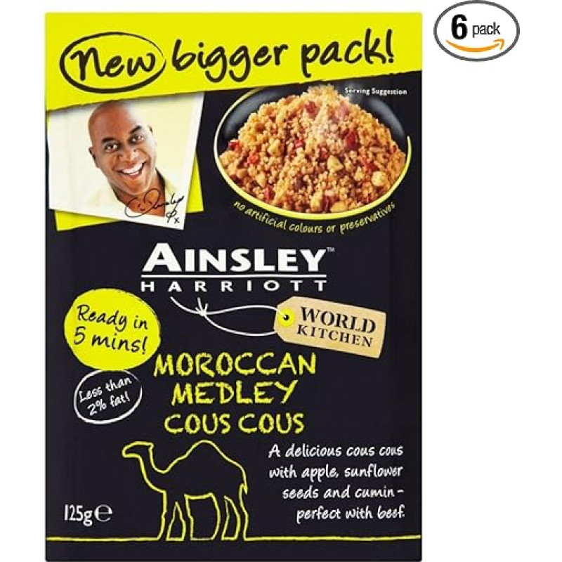 Ainsley Harriott marokkanischen Medley Cous Cous (125g) - Packung mit 6