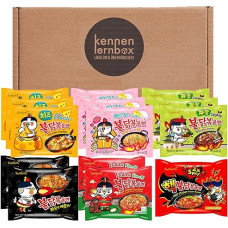 Kennenlernbox Buldak Box | Buldak Ramen 14 Mix | Korean Hot Chicken Ramen 14 Mix to Try