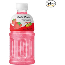 Mogu Mogu Fruchtsaft mit Nata de Coco, 300 ml, Erdbeere, 24 Stück