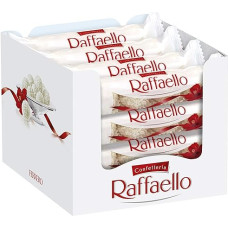 Ferrero Raffaello - Fine Cream, Crispy Almond, Crispy Waffle and Coconut Flakes - 16 Packs of 4 Individual Chocolates