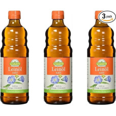 Linų sėmenų aliejus Virgin 3 x 500 ml Ekologiškas Rapunzel sandėliavimo pakuotė