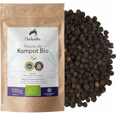 Black Organic Kampot Pepper 100 g - Chabiothé - Whole Grains