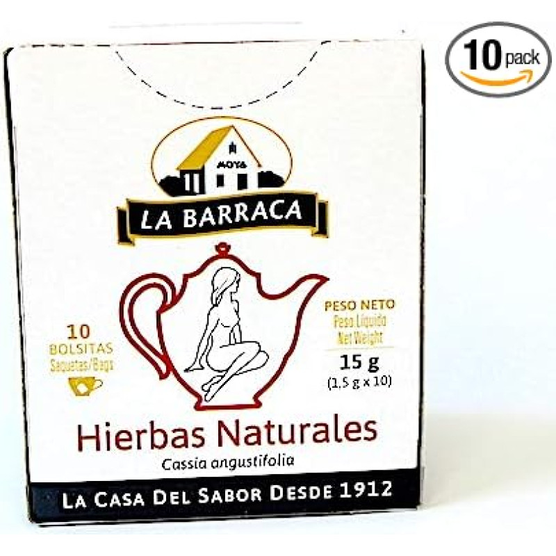 La Barraca Infusion Cassia Angustifolia - Natural Herbs 10 Sobres por Unidad