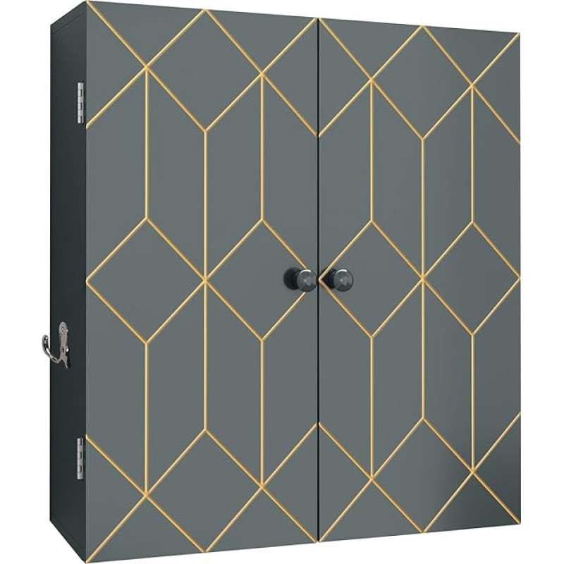 HOLTICO Bathroom Cabinet - Hanging Wall Cabinet with Adjustable Shelf, Ideal for Kitchen, Bathroom, Living Room and Bedroom, Grey