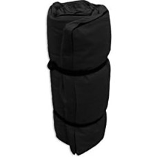 Juodas nešiojamas futonas, 200x80x4 cm