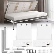 VEVOR Murphy Mounting Wall Spring Mechanism 235 x 145 mm Compatible with 3-4ft Wide Heavy Duty Support Hardware Kit for Queen Size Bed (Horizontal) White