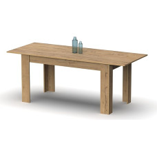 MUEBLES PITARCH išplečiamas stalas, ąžuolas, auksas, 77 x 140 x 80 cm