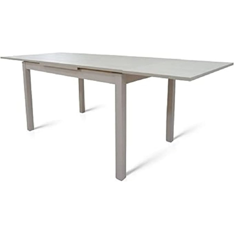 Dmora Extendable Dining Table, Modern Table with Extensions, Extendable Console, cm 80 x 130 cm / 210 x 76 cm, Ash White