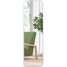 Giftgarden 14 x 47 colių baltas veidrodis aliuminio rėmas 47 colių ilgio pilnas veidrodis aukštas tualetinis veidrodis sieninis veidrodis arba virš durų kabantis miegamojo vonios kambarys spintelė