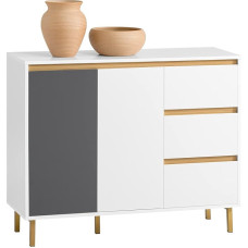 SoBuy FSB69-W Sideboard Virtuvės spinta Komoda prieškambario spinta Bufetinė spinta Batų spinta Šoninė spinta Lowboard TV spintelė Balta Š x V x D x D x H x H x D x H x D x D x H x D x H x D x H x H x H x