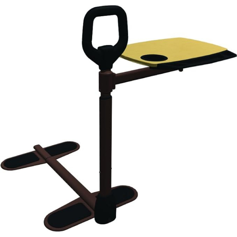 Mobile rising aid sofa handle with side table including swivel tray for sofa and couch