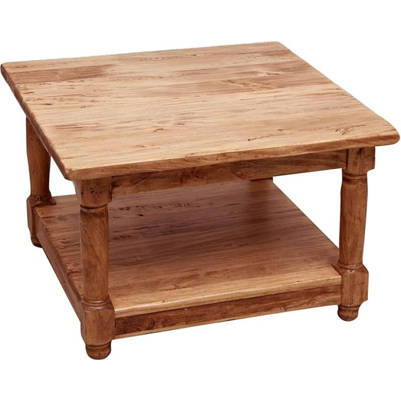 Biscottini medinis stalas iš medžio masyvo 70 x 45 x 70 cm Pagaminta Italijoje Kavos staliukas Kaimo namas Medinis svetainės kavos staliukas Derliaus kavos staliukas kaimiškas