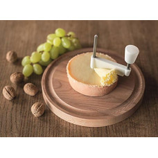 TETE DE MOINE Pilnas rinkinys Fleurolle Tradition Medinė sūrio pjaustyklė Choc O Rolls / Roulette - Šveicarijos gamybos + gaubtas + sūris (plastikinis dangtelis Classic Half Loaf)