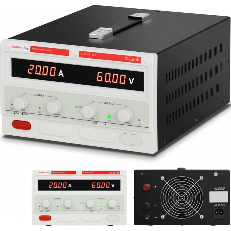 Stamos Soldering Laboratorijos tarnybinis maitinimo šaltinis 0-60 V 0-20 A DC 1200 W