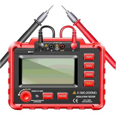 MH11 Isolationwiderstand 2000 MΩ Tester Digitale Messgeräte Ohm Hochspannungs-Megohmmeter Messgerät Nicht Batteriebetriebene Tragewerkzeuge,Präzise Erfassung