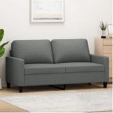 ZEYUAN 2 vietų sofa tamsiai pilka 140 cm audinys, Sofos ir sofos, Sofa svetainei, Sofa paauglių kambariui, Sofa poilsiui, Sofa miegamajam, Miegamojo sofa, Minkšta sofa 359164