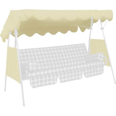 ANGERER Freizeitmöbel GmbH Hollywood Swing Sun Canopy - Suitable for Many 3-Seater Hollywood Swings - Swing Roof Made in Germany (Swingtex Ivory, 200 x 120 cm)