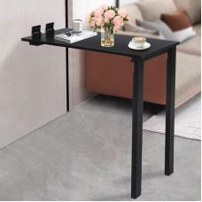 Klapptisch zur Wandmontage, 75 x 40 cm, multifunktionaler Ess- & Küchentisch, platzsparender Schreibtisch für Zuhause, Büro, Esszimmer, Küche (Schwarz)