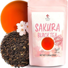 YAMASAN KYOTO UJI japoniška sakurų juodoji arbata - aromatingas juodosios arbatos ir sakurų lapų mišinys, be priedų, augalinės kilmės arbata (80g)