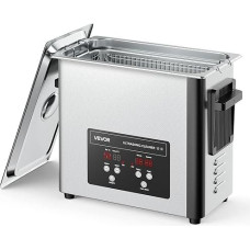 VEVOR 6L ultragarsinis valytuvas, profesionalus ultragarsinis valymo aparatas su valymo krepšeliu ir skaitmeniniu ekranu, 120 W nerūdijančio plieno 40 kHz pramoninis valymo aparatas laikrodžiams ir juvelyriniams dirbiniams