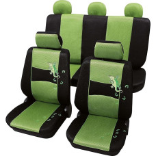 PETEX automobilių sėdynių užvalkalai Universal Complete Set 11-Piece Gecko Green Eco Class su SAB 1 Vario