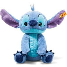 Steiff Disney Originals Stitch Cuddly Toy, mielas pliušinis žaislas su plastikinėmis akimis, vaikams, berniukams ir mergaitėms, minkšti pliušiniai draugai, pliušinis žaislas, 22 cm, vidutinio dydžio, mėlynas, 024696