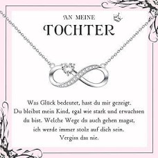 Gifts for Daughter, Mum, Grandma, Infinity Sign Necklace for Daughter, Mum, Grandma, Mother's Day Gift for Mother, Grandma, Mum Grandma, Daughter Gift for Birthday, Christmas, Anniversary