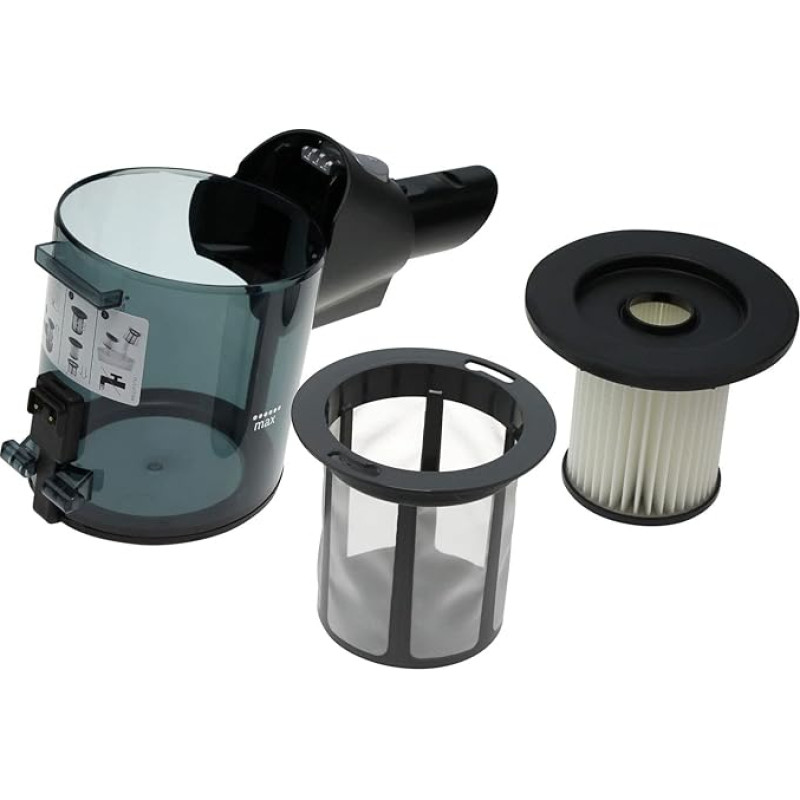 Dulkių talpykla, suderinama su 