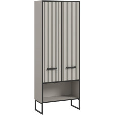 xonox.home Bagno Bathroom Midi Cabinet Tall Tall Bathroom Cabinet Cashmere Beige Approx. 59 x 159 x 32 cm