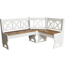 k koma Pušies kampinis suolas iš medžio masyvo 