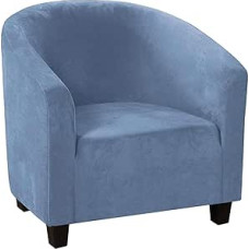 JHLD klubo kėdės sofos dangtelis Slipcover, tempimo sofos dangtelis vonia kėdė sofos dangtelis Velvet audinys minkštas neslidus skalbiamas baras gyvenamasis kambarys Sapphire Blue 1-Seater