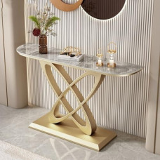 Generisch Moderner Konsolentisch mit Metallgestell - Stilvoller Beistelltisch für Wohnzimmer, Flur und Eingangsbereich - Funktionales und vielseitiges Möbelstück für Ihr Zuhause