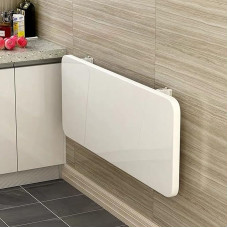 Weißer Klapptisch, Wandmontierter Computertisch, Arbeitsstation, Holz, Klappbarer Wandtisch Für Küche, Esstisch, Klein, Platzsparend, Mehrere Größen Optional, 60x40cm, 70x40cm, 80x40cm