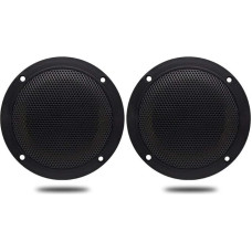 Herdio 4'' Inch Dual Cone Ceiling Speakers 2 Way Marine Waterproof Speakers Moisture Resistant Suitable for Bathroom SPA Room Hot Tub Garden Patio Car Golf Cart UV-Proof Speakers (Black)