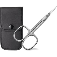 Left-Handed Cuticle Scissors with Curved Cutting Surface - Professional Nail Cuticle Scissors for Precise Removal of Cuticles with Case for Storage
