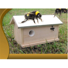 Melko Hummel Bumblebee House, Bumblebee Nesting Box, Nesting Box, Insect House, Insect Hotel, XXL with Metal Roof Lid, Foldable Bumblebee Hotel