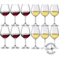Bormioli Rocco Divino Set Calici Vino Rosso e Bianco 12 Pz