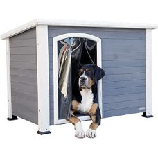 Kerbl Pet Kenny Dog Kennel White / Grey 113 x 77 x 81 cm Dog Cave Wood Dogs