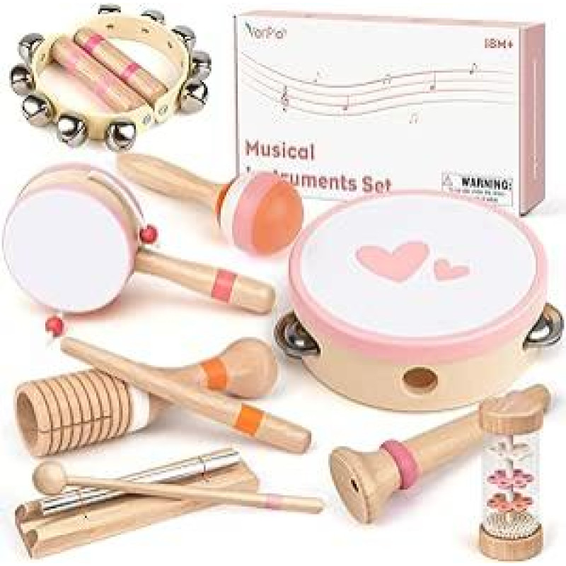 Vaikų gitara Muzikos instrumentai vaikams Vaikų žaislas Ukulele Maracas Būgnai Vaikų medinis žaislas Montessori žaislas Kūdikių žaislas 2 3 4 metai