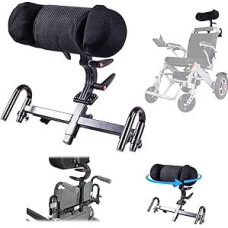 Reguliuojamas vežimėlio galvos atramos atlošas Reguliuojama universali kaklo paramos pagalvė vežimėliams 30-50 cm Reguliuojamas 90° pasukamas galvos atlošas rankiniams ir elektriniams vežimėliams