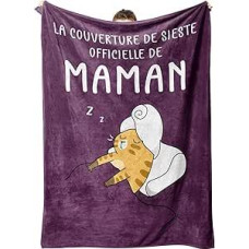 Dovanos mamai, personalizuota vilnonė antklodė, gimtadienio dovana mamai, Motinos dienos ir Kalėdų dovana mamai, 152 x 140 cm (Mumijos violetinė)