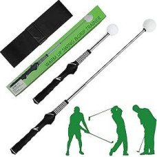 Golfschwung-Trainingshilfe, einziehbarer Golf-Grifftrainer mit Armband, verstellbarer Ausrichtungsstab, Golfschwung-Trainer für Männer und Frauen, Geschenk