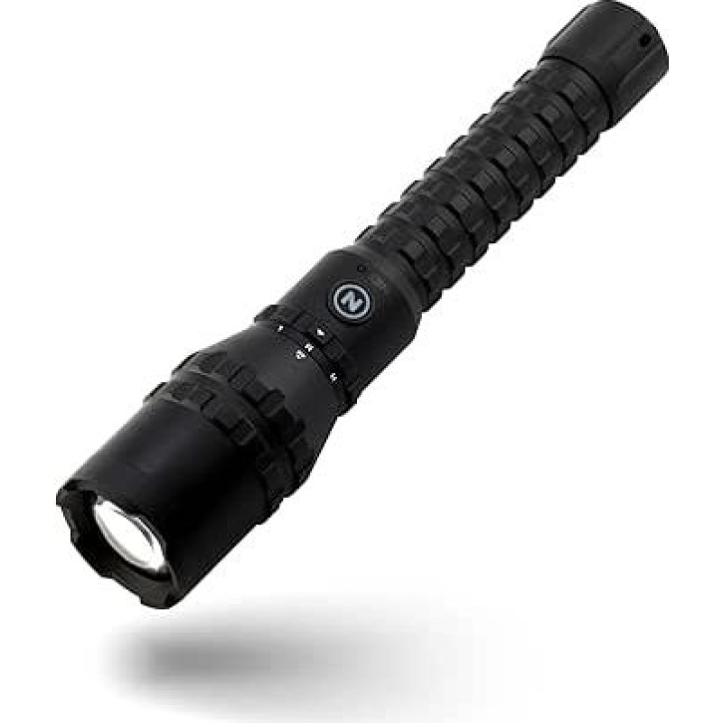 NEBO Davinci 8000 įkraunamas žibintuvėlis su COB LED, žygių įranga ir stovyklavimo reikmenys, 8000 liumenų, juodas