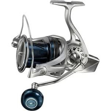 Angelrolle aus Metall, langsamer Abstieg, mit 8 + 1 doppelt versiegelten Lagern und 20 kg Bremse, für Salzwasser und Süßwasser, Blau + Silber